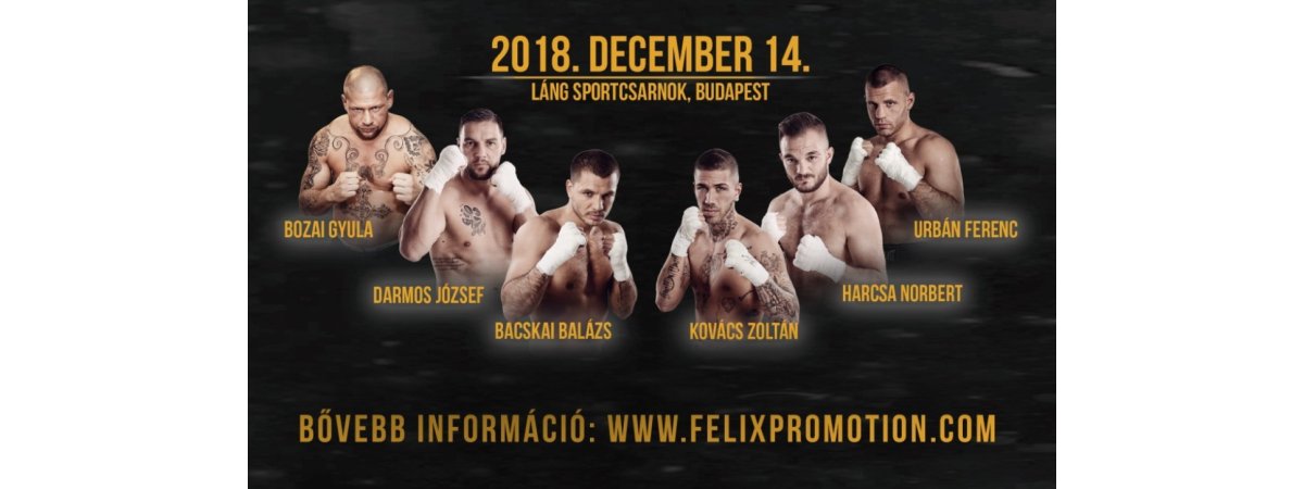 Budapesti Felix Promotion boxgála december 14-én