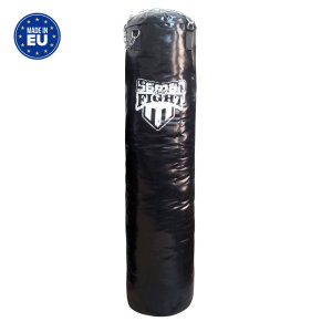 Boxzsák 180x40 cm, Saman Spirit of Fight, műbőr, lánccal