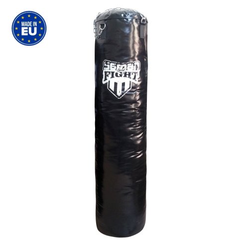 Boxzsák 180x40 cm, Saman Spirit of Fight, műbőr, lánccal