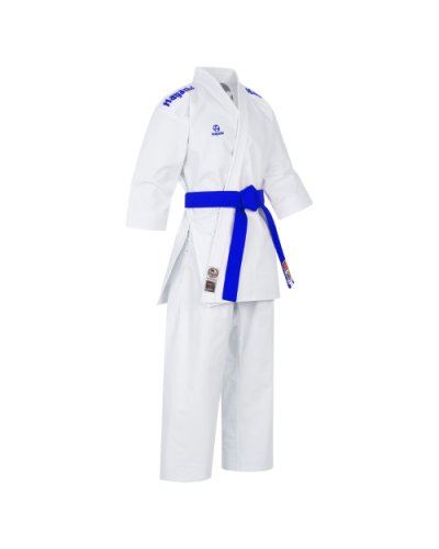 Karate ruha, Hayashi, WKF, Migoto, piros és kék hímzéssel