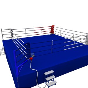Boxring, Olympic, Saman, 7,8x7,8 m, 4 soros, AIBA szabvány