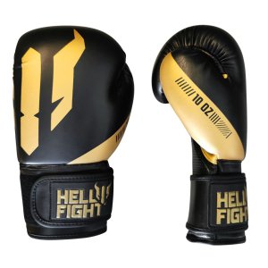 Boxkesztyű, HELL FIGHT, 2026, műbőr, fekete/arany