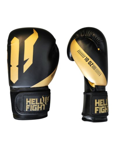 Boxkesztyű, HELL FIGHT, 2026, műbőr, fekete/arany