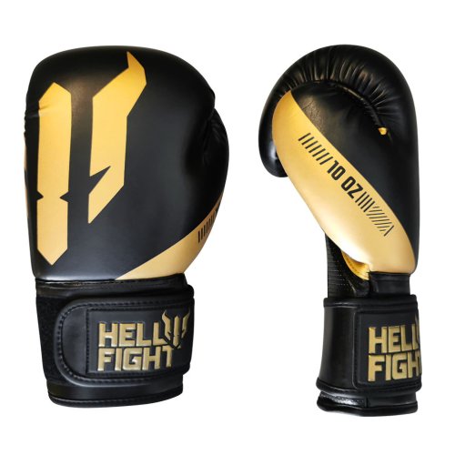 Boxkesztyű, HELL FIGHT, 2026, műbőr, fekete/arany