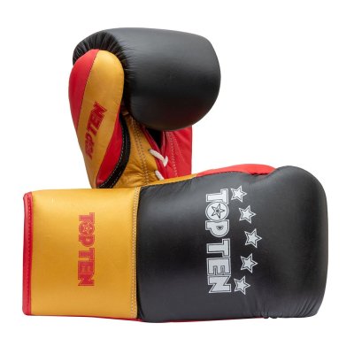 Boxkesztyű, bokszkesztyű, bőr boxkesztyű, fűzős boxkesztyű TopTen, SamanSport