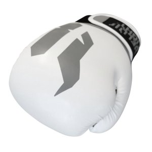 Boxkesztyű, HELL FIGHT, 2026, műbőr, fehér/szürke