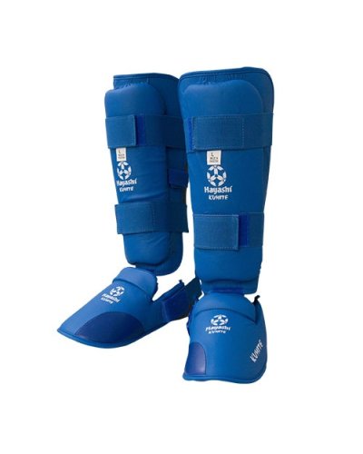 Karate Lábfejes lábszárvédő, Hayashi, kék