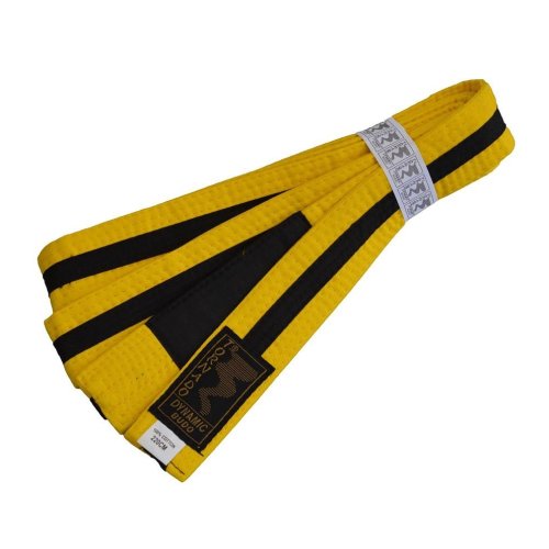 BJJ Belt, for Children, yellow / black stripe