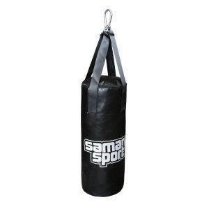 Boxzsák, Samansport, Kid, műbőr, 60x25, fekete