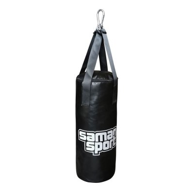 Boxzsák, Samansport, Kid, műbőr, 60x25, fekete
