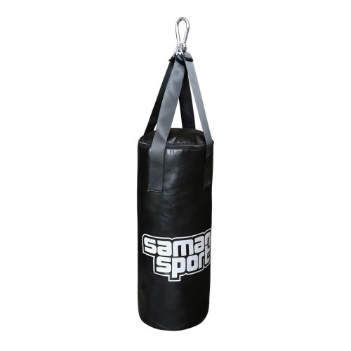Boxzsák, Samansport, Kid, műbőr, 60x25, fekete