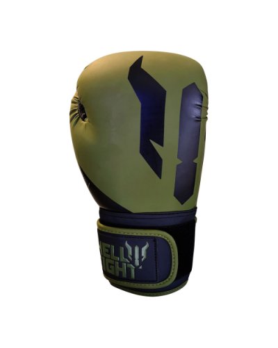 Boxkesztyű, HELL FIGHT, 2026, műbőr, oliva/fekete