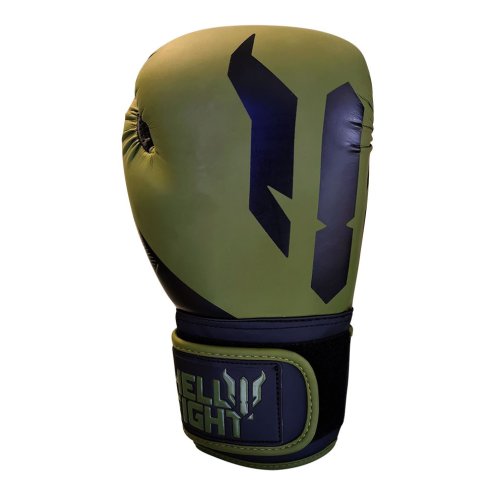 Boxkesztyű, HELL FIGHT, 2026, műbőr, oliva/fekete