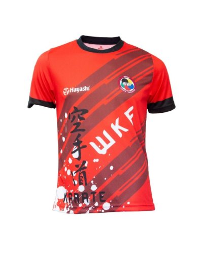 Póló, Hayashi, WKF Karate, piros