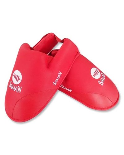 Lábfejvédő, Saman, Competition 40, karate, PU, piros