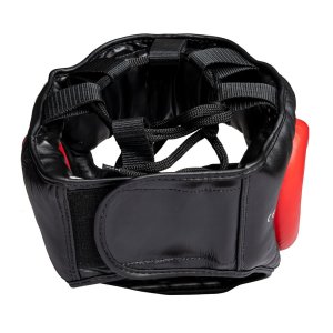 Head Guard, Top Ten, Sparring, with chin and cheekbone protection, black/red