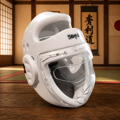 Head guard, Saman, Full Guard, white