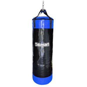 Punching bag, Saman, Colours, black/blue, 120x40 cm, PU