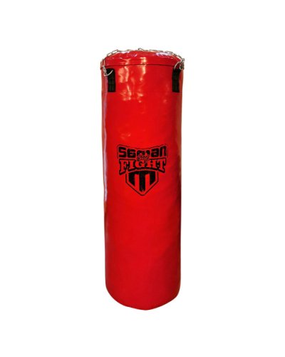 Boxzsák, Saman, Spirit of Fight, piros, 120x40 cm, műbőr, lánccal