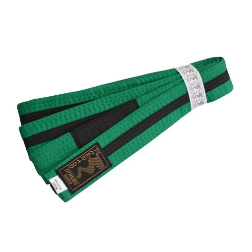 BJJ Belt, for Children, green / black stripe