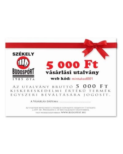 Ajándékutalvány - 5000 Ft