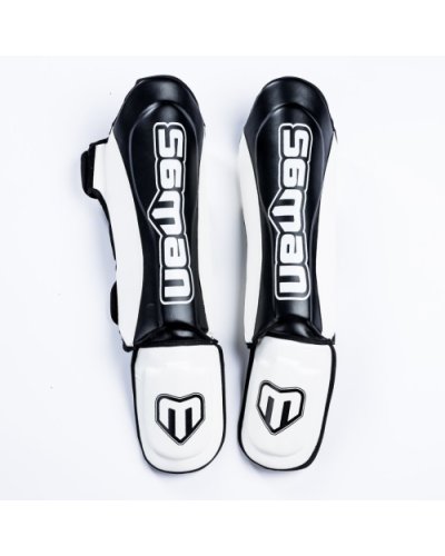 Thai lábszárvédő, Saman, Colours 1985, műbőr, fekete/fehér