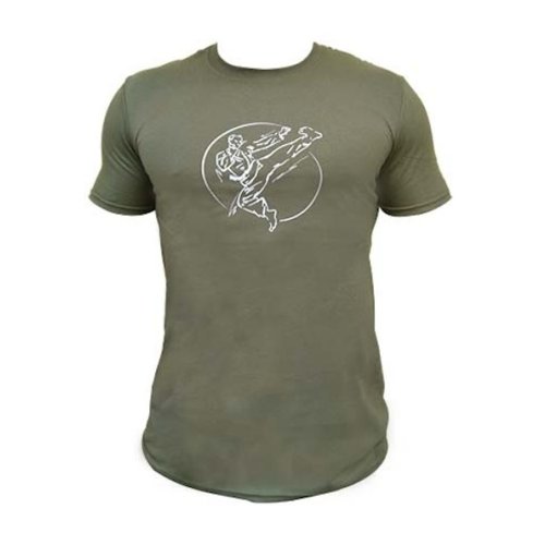 T-shirt, Saman, Karate, cotton, military green