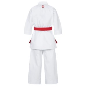 Karate ruha, Hayashi, WKF, Migoto, piros és kék hímzéssel