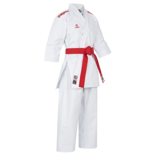 Karate ruha, Hayashi, WKF, Migoto, piros és kék hímzéssel