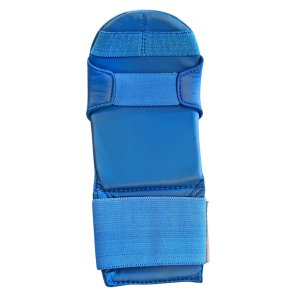 Karate mitt, Saman, Competition, karate, artificial leather, blue
