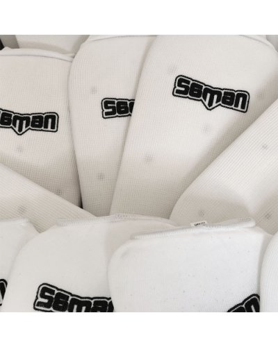 Lábfejes lábszárvédő, 10 pár, Saman, elasztikus, szivacs betéttel, fehér