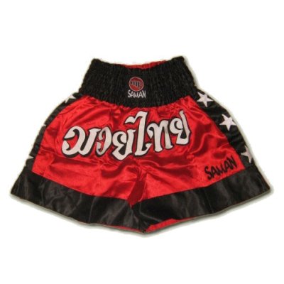 Thai-Box nadrág, Saman, poliészter, piros