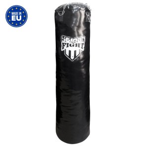 Boxzsák 150x40 cm, Saman Spirit of Fight, műbőr, lánccal