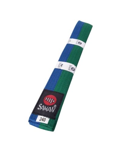 Öv Saman, pamut, dupla, zöld/kék