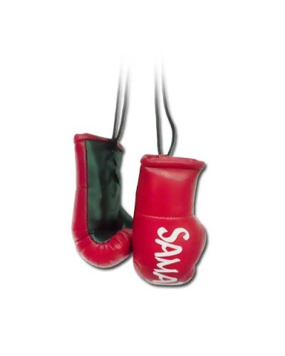Dísz boxkesztyű, Saman, felakasztós, párban, piros