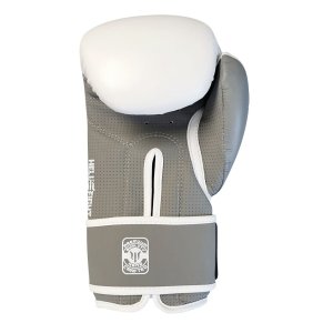 Boxkesztyű, HELL FIGHT, 2026, műbőr, fehér/szürke