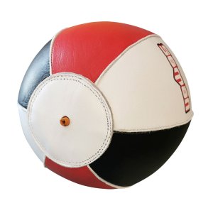 Reflexlabda, Saman, bőr, piros/fehér/fekete