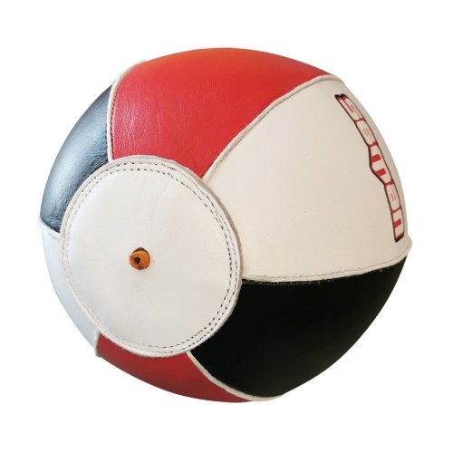 Reflexlabda, Saman, bőr, piros/fehér/fekete